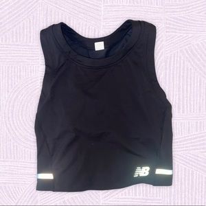 New Balance Cropped Black Tank Top